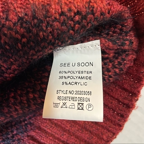 See U Soon Crewneck Tiger Print Eyelash Drop Shoulder Balloon Sleeve … - Picture 9 of 10